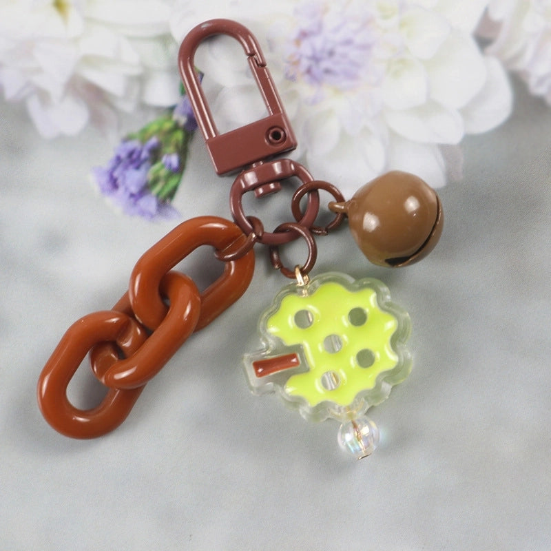 Cute Flower Butterfly Arylic Metal Unisex Bag Pendant Keychain