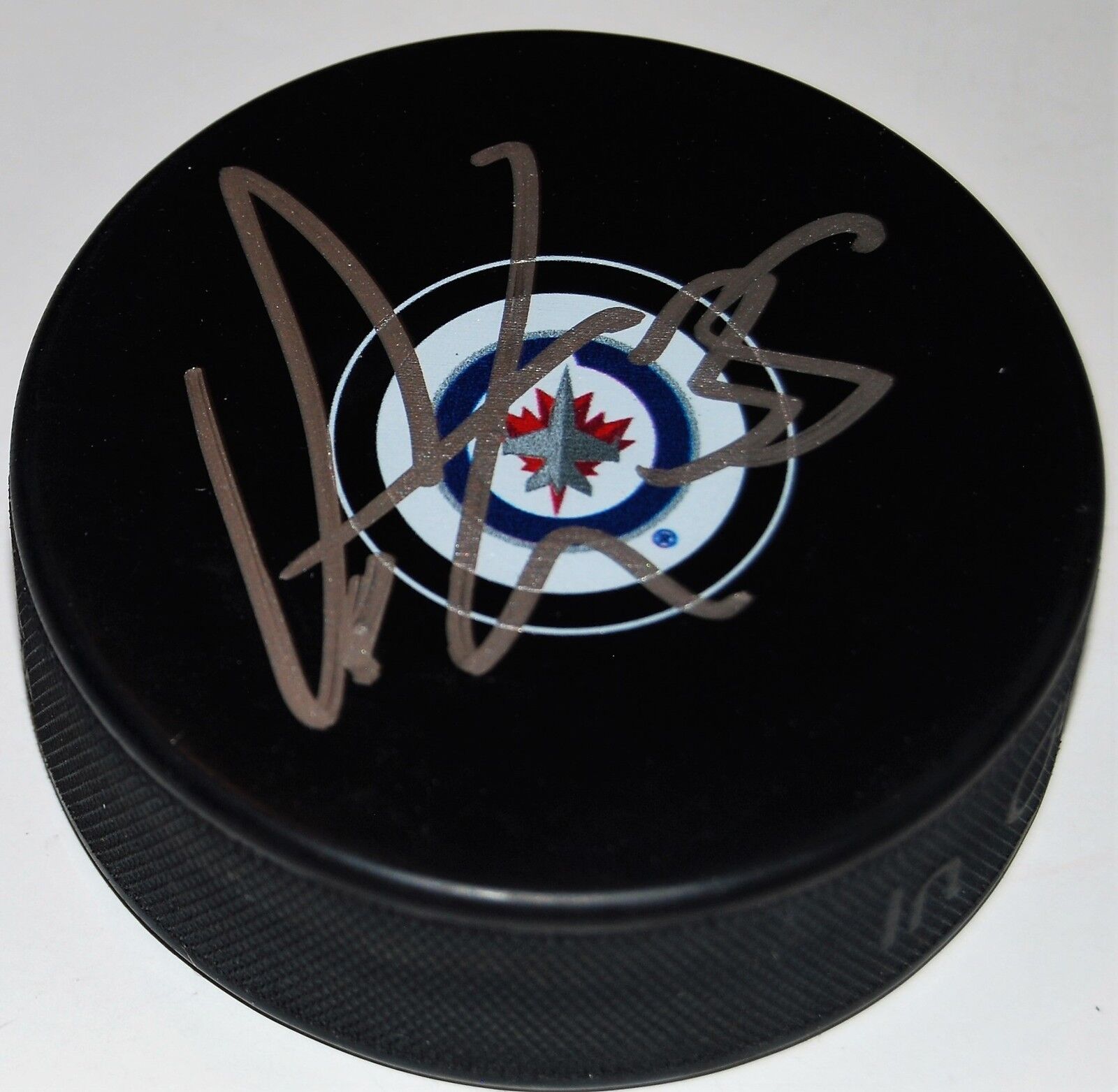 STEVE MASON signed (WINNIPEG JETS) autographed souvenir hockey puck W/COA