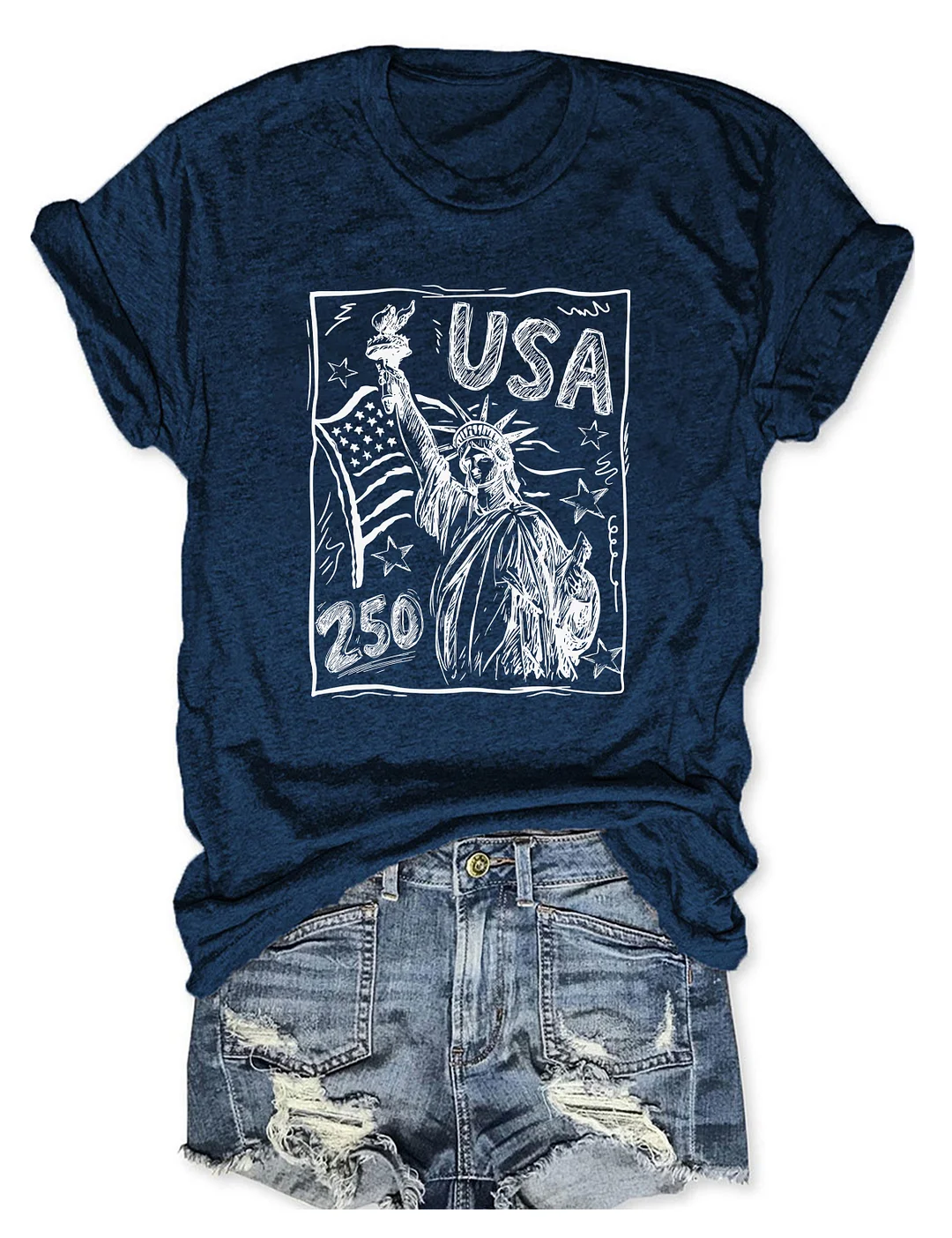 Statue Of Liberty USA 250th T-shirt