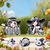 2Pcs Girl 2D Flat DIY Hanging Diamond Art Ornament Window Pendant (Stripes)