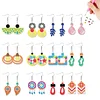 12 Pairs Geometry Diamond Painting Earrings DIY Diamond Art Earrings for Adults