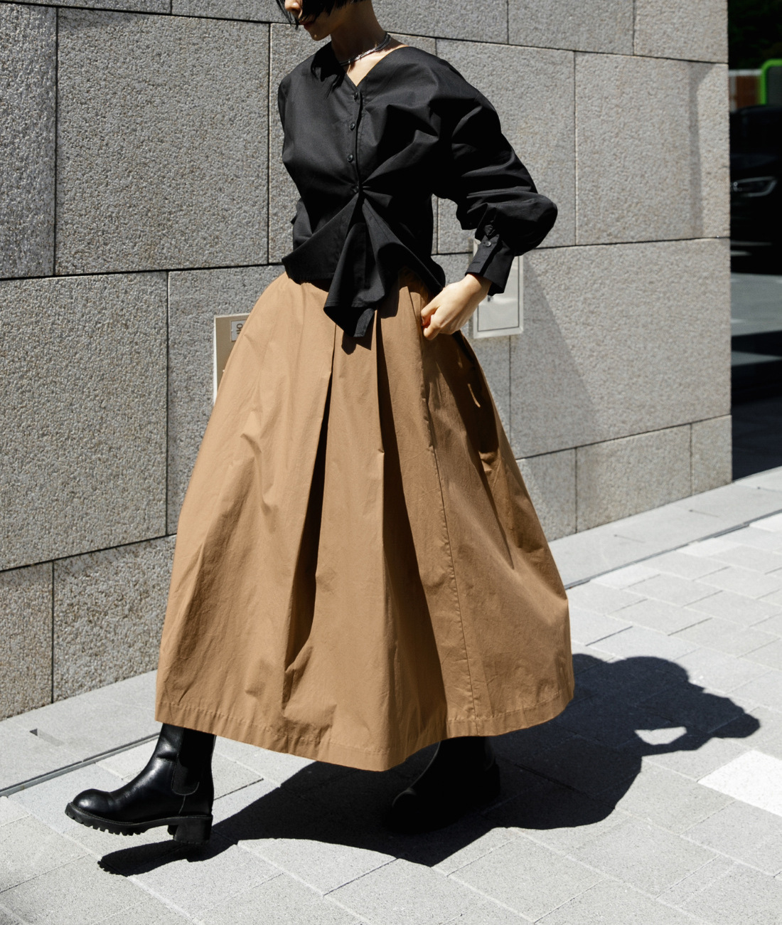 Casual Versatile Elastic Waist A-line Skirt