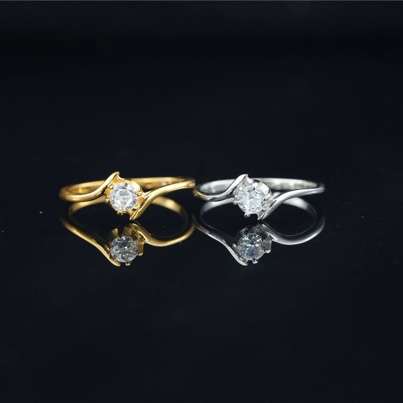 Retro Geometric Titanium Steel Rings