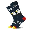 Unisex 250th Anniversary American Flag Color Block Striped Star Mid-Calf Socks by Inlyline