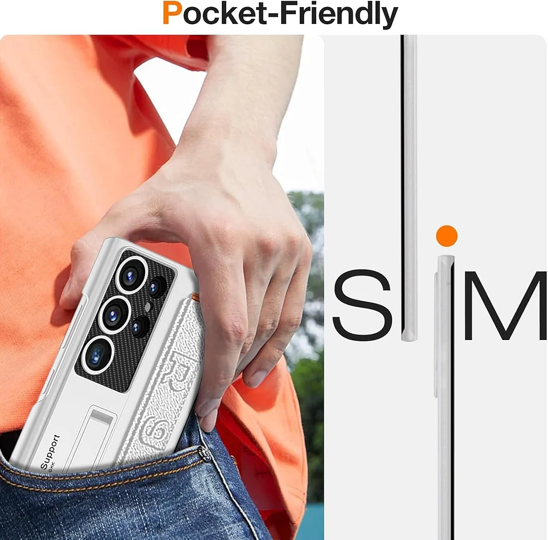 Suitable for S26 Ultra phone case, ultra-thin stand, elastic wrist strap, precision hole, shockproof protective case