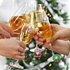 8Pcs Diamond Painting Wine Glass Charms Christmas Element Pendant