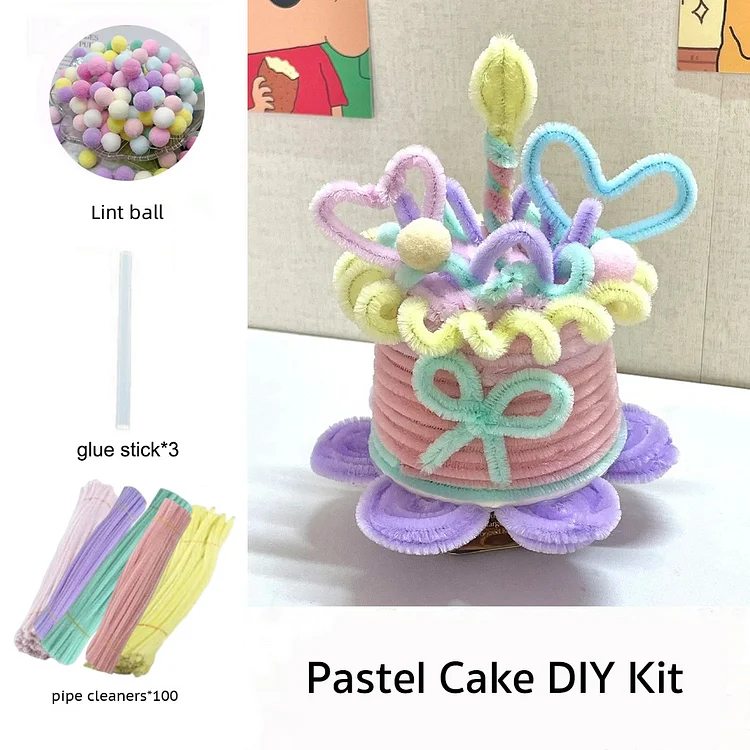 DIY Pipe Cleaners Kit - Pastel Cake