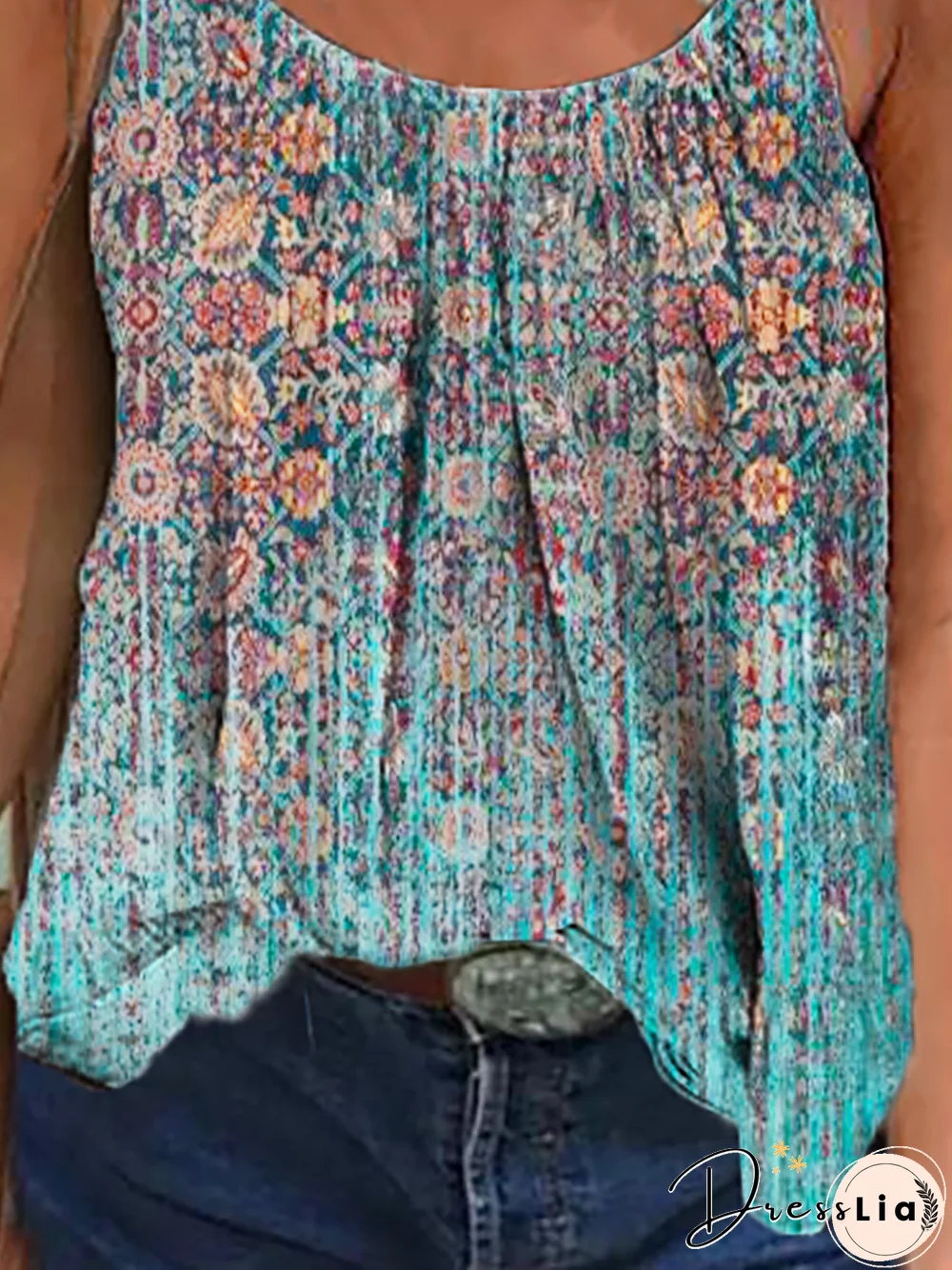 Plus size Sleeveless Hippie Shirts & Tops