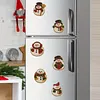 6PCS Cute Snowman DIY Pearl Diamond Painting Christmas Fridge Magnets, Sparkling Rhinestone Refrigerator Magnet Craft Kit for Home Decor & Gifts