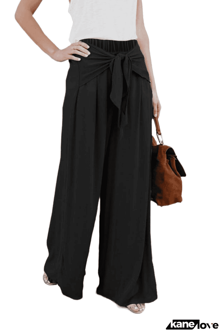 Tie Knot Wide Leg Pants