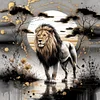 Diamond Painting-DIY Full Round Drill Lion(40*40 CM)