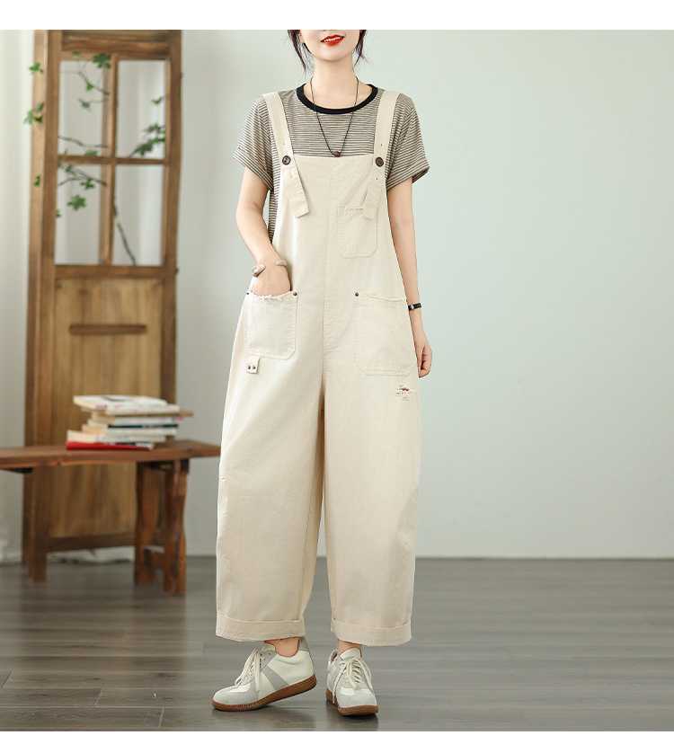 Minimalist Style Solid Color Strap Jumpsuit
