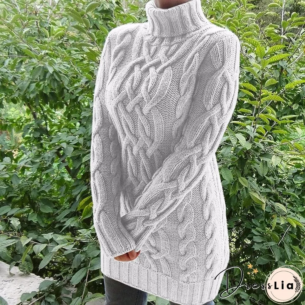 Turtleneck Warm Womens Sweater Clothing Length Sleeve Style Sleeve Length(cm) Decoration Thickness Closure Type Material Pattern
