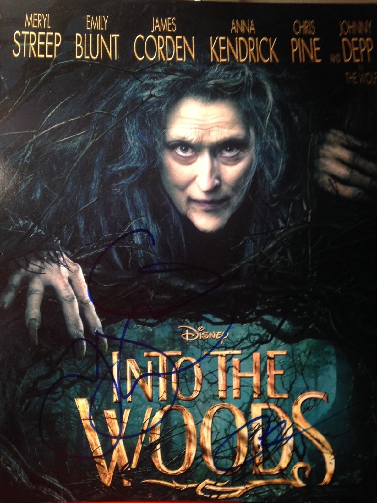 Into the Woods Cast signed 11x14 Movie Poster Photo Poster painting Kendrick Blunt Corden