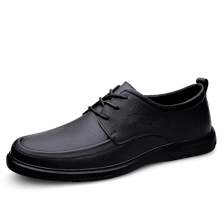 Gregorysupply Spring Autumn Man Genuine Leather Casual Shoes Luxury Derby Shoes Lace-Up Male Flats Business Mens Footwear Classic Oxford Shoes