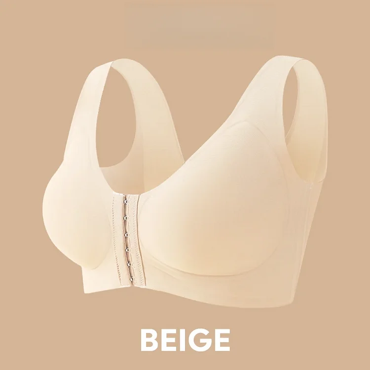 Seamless Front Buckle Cross Back Shaping Bra socialshop