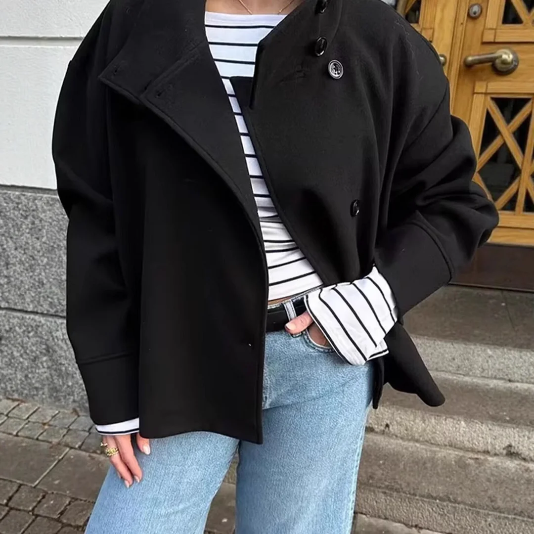 Nigikala Nigikala Women's Clothing Explosion Fashion Casual Collar Buckle Short Loose