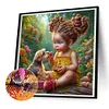 uk.everydayedeals (Limited Stock)Diamond Painting - Full Round - Girl&Dog