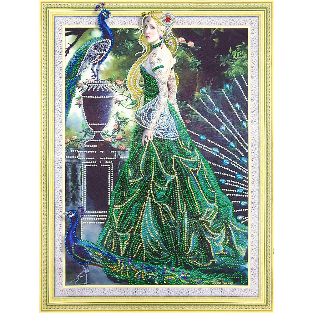 

40*50CM-Girl-Special Shaped Diamond Painting, 501 Original
