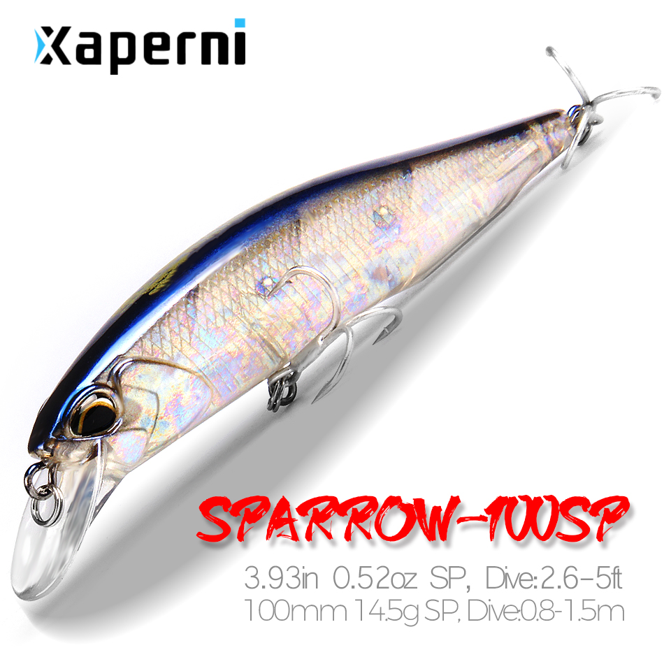 Xaperni  10cm 15g  hot model fishing lures hard bait 14color for choose minnow quality professional minnow depth0.8-1.5m