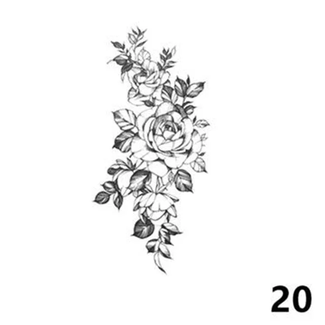 Waterproof Tattoo Stickers Cute Pattern Fake Tattoos Love Hourglass Sexy Girl Arm Clavicle Animal Wolf Temporary Tatoo Sticker