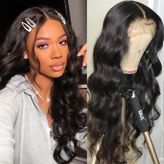 Body Wave Frontal Wig HD Transparent 13x4 Lace Front Wigs Pre Plucked 16 inch Body Wave Wig US Mall Lifes