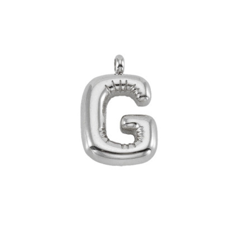 2 Pieces 24mm 304 Stainless Steel Letter Pendant Chain