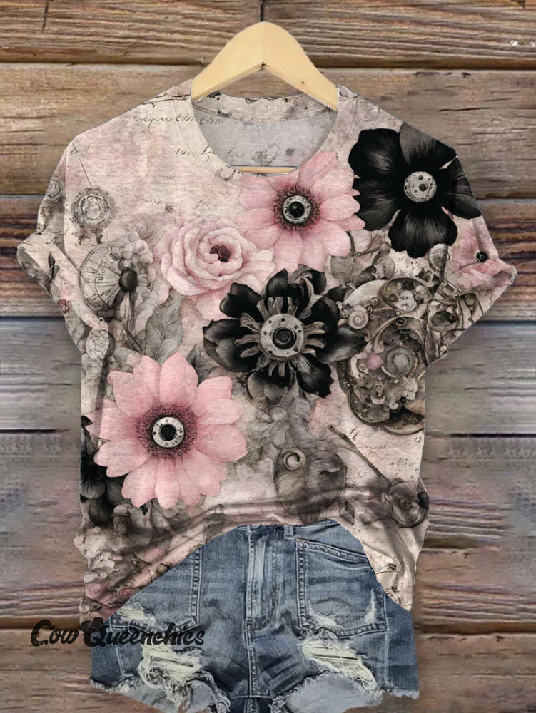 Vintage Art Print T-Shirt Multicolor / S