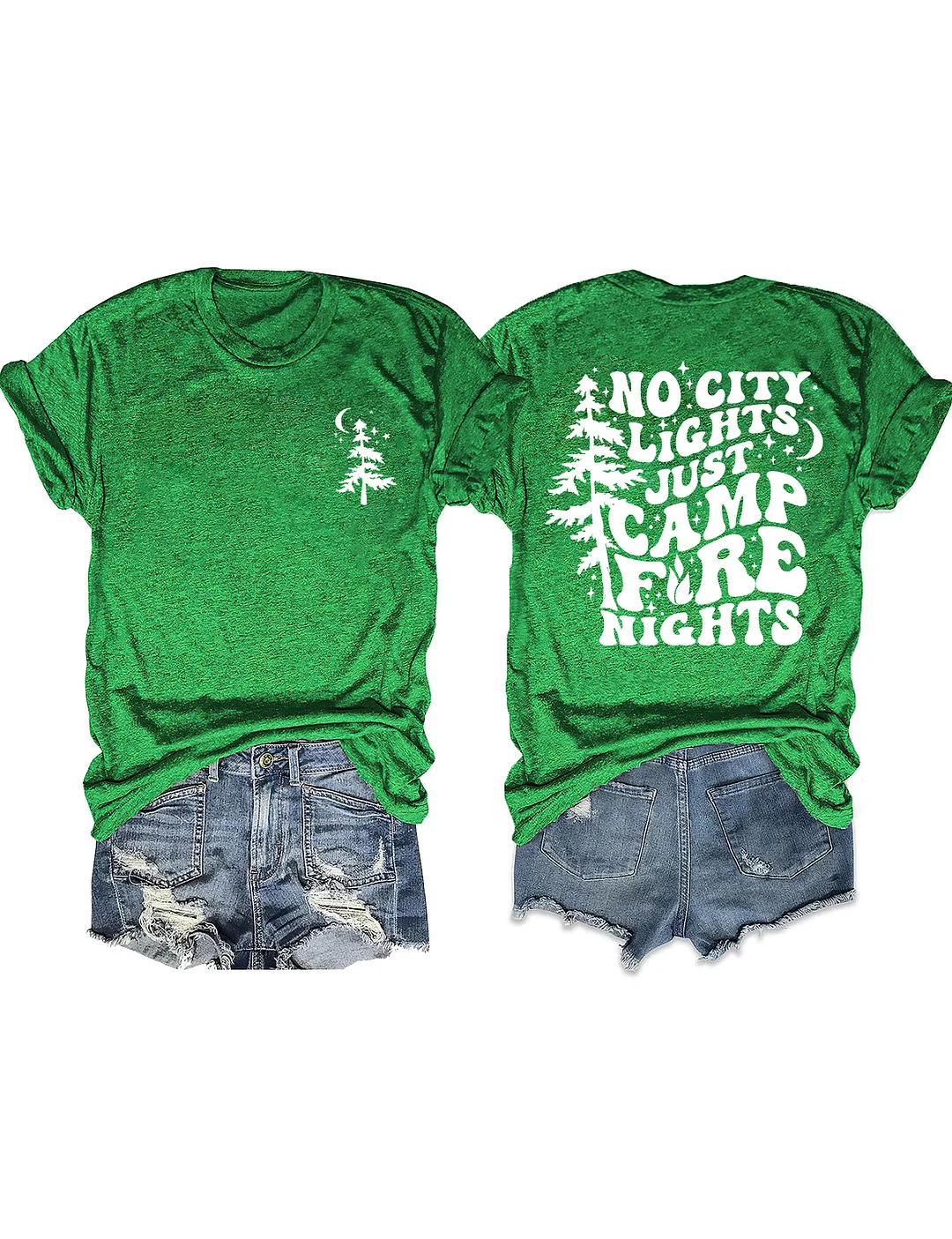 No City Lights Just Camp Fire Nights T-shirt