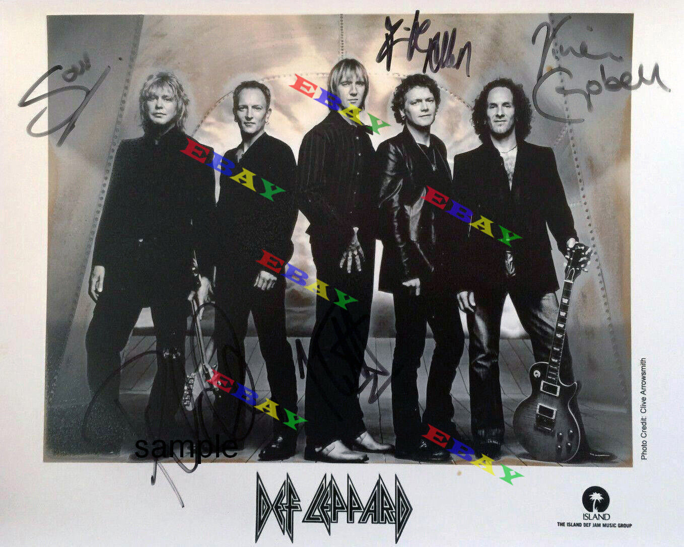Def Leppard Band HOF Autographed Signed 8x10 Photo Poster painting Reprint