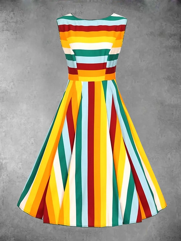 Women's Rainbow Gradient Art Dress