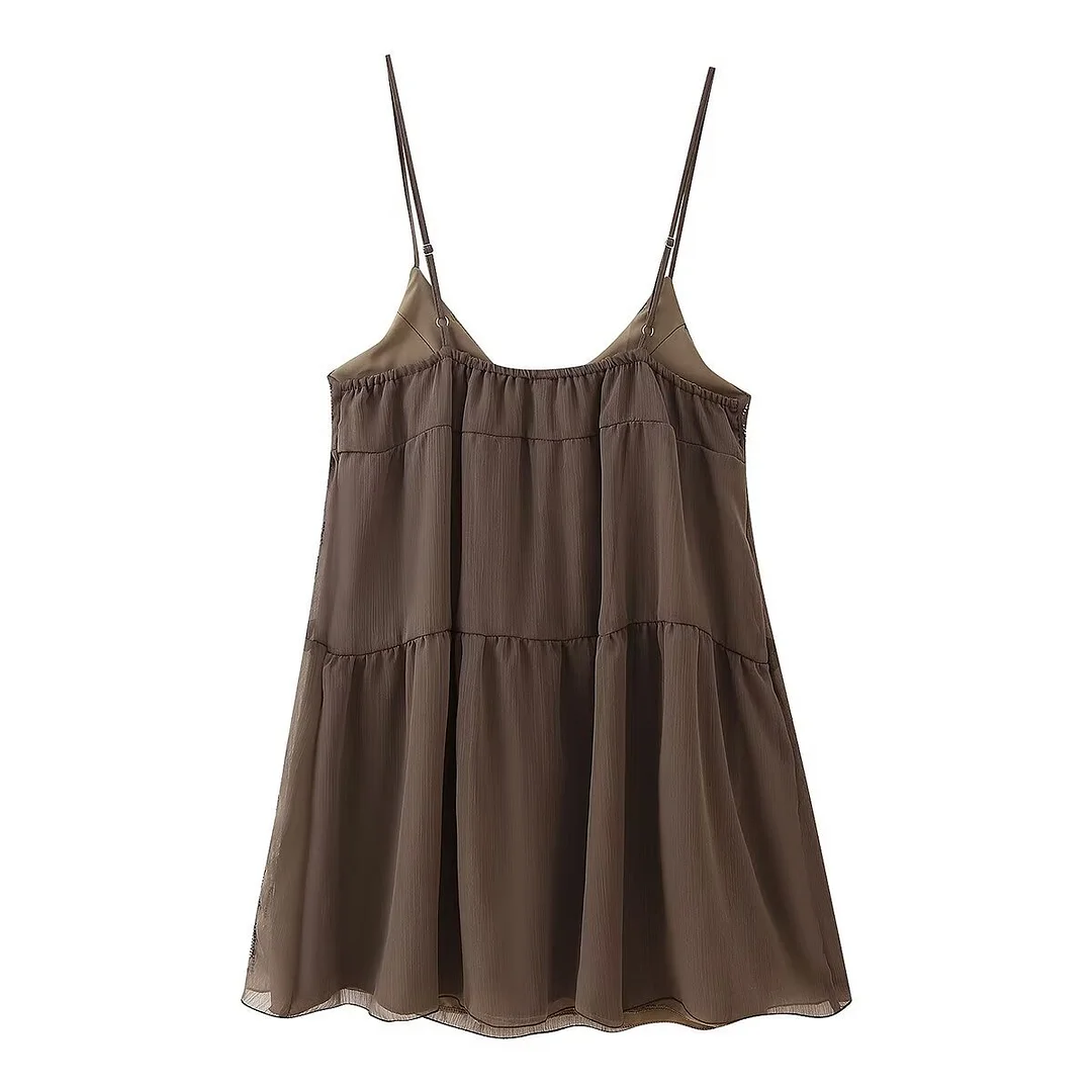 Nigikala Nigikala Women's Explosive Beaded T-Colluded Embroidered Sling Skirt