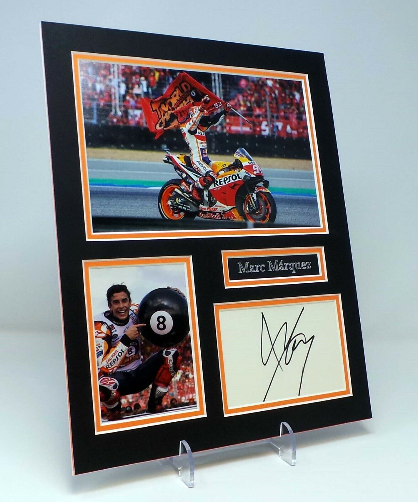 Marc Márquez Signed Mounted Photo Poster painting Display AFTAL MotoGP Racer