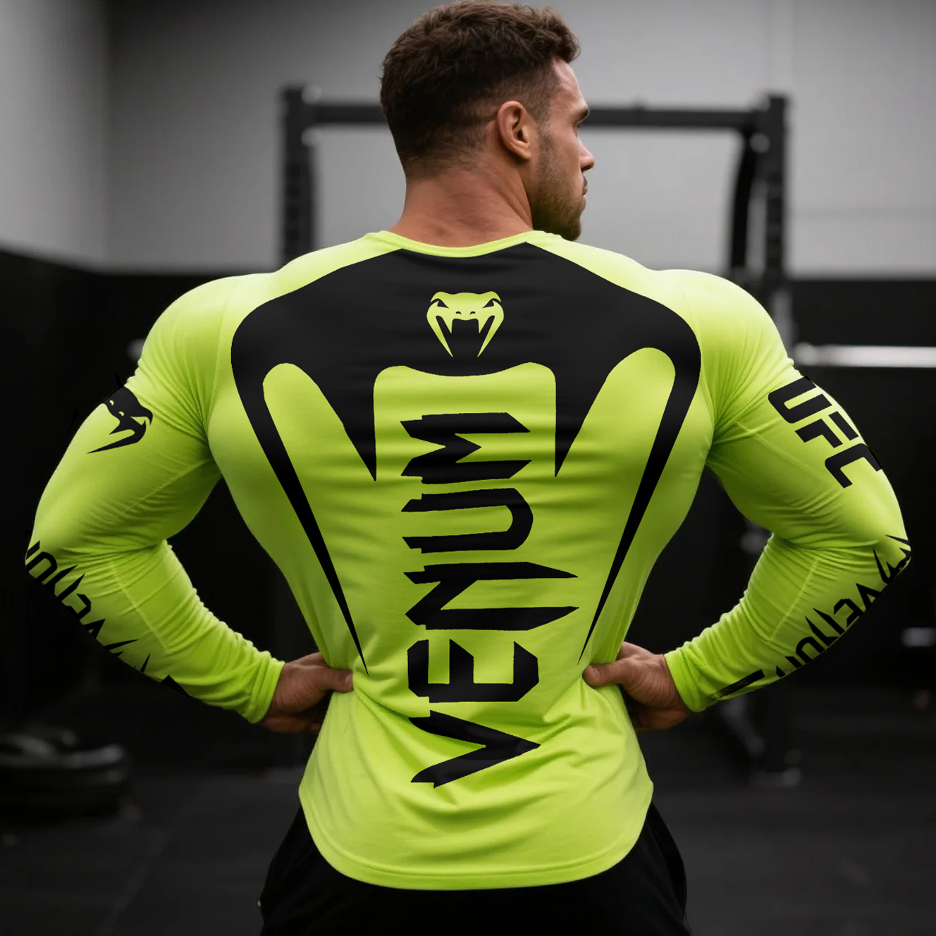 Tight Fighting Print Long Sleeve Crew Neck Sweatshirt T-Shirt / TECHWEAR CLUB / Techwear