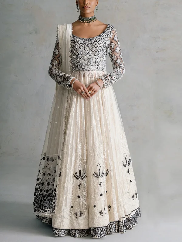Crew Neck Printed Long Sleeves Dress