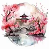 Pavilions-11CT Stamped Cross Stitch 40*40cm/15.75*15.75in