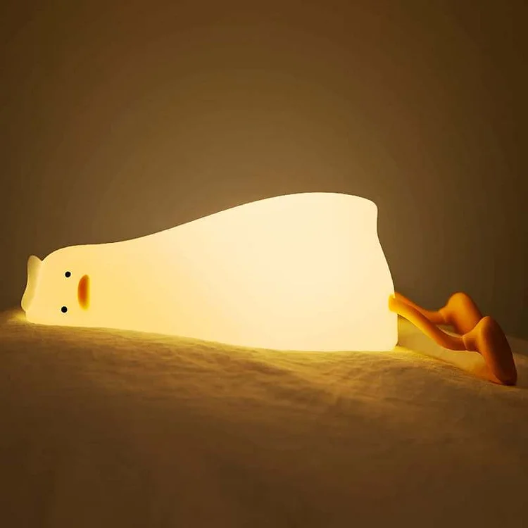 Specially Designed For Children Creative Lay Flat Duck Silicone Lamp | 168DEAL