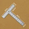 2Pcs T Square Ruler Stainless Steel Drafting Ruler T Ruler Measuring Layout Tool