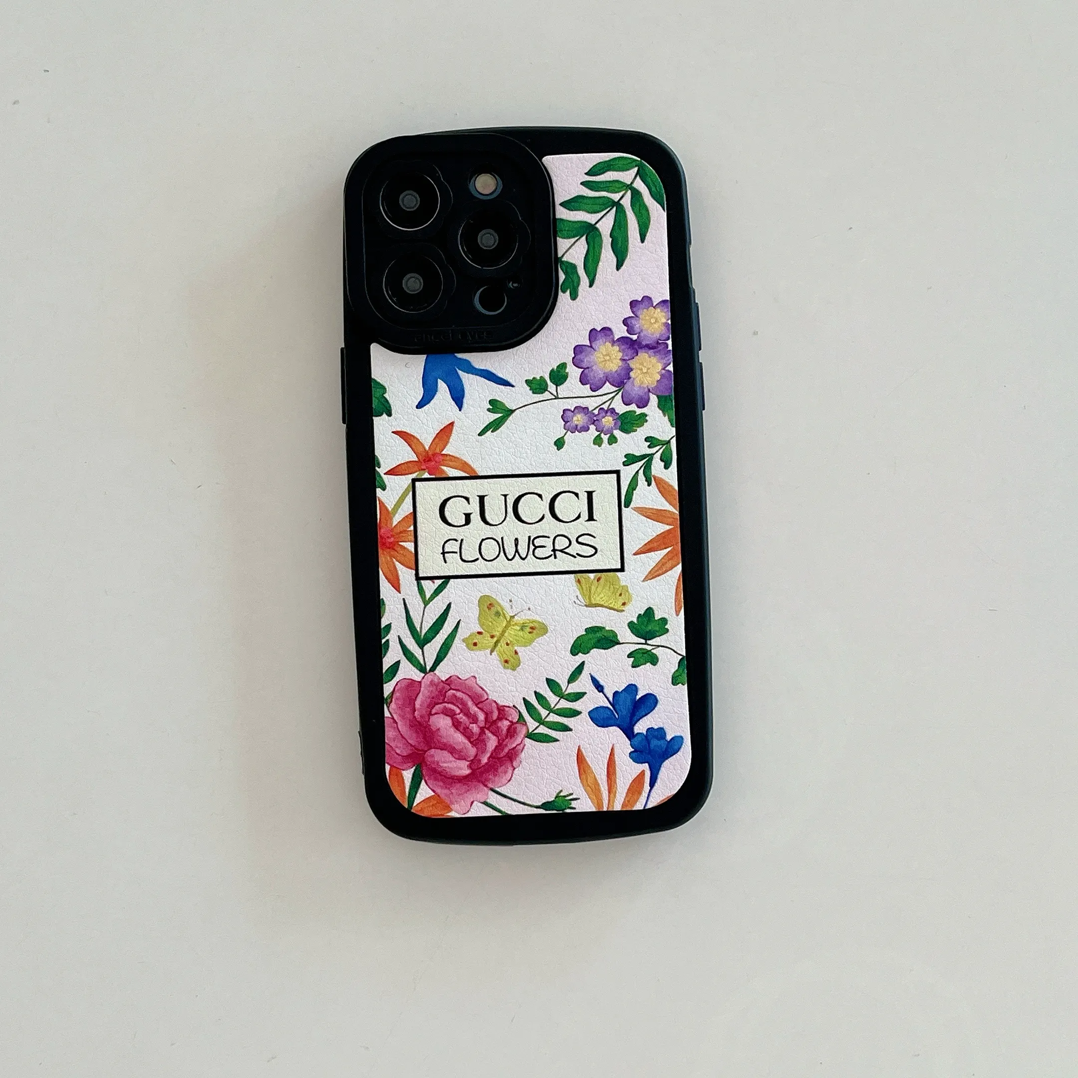 GUCCI FLORA GORGEOUS MAGNOLIA Apple leather iPhone cases 15pro 14promax 13 12pro 11