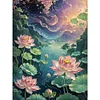 Lotus-11CT Stamped Cross Stitch 60*80cm/23.62*31.5in(Big Size) tapestrymarket
