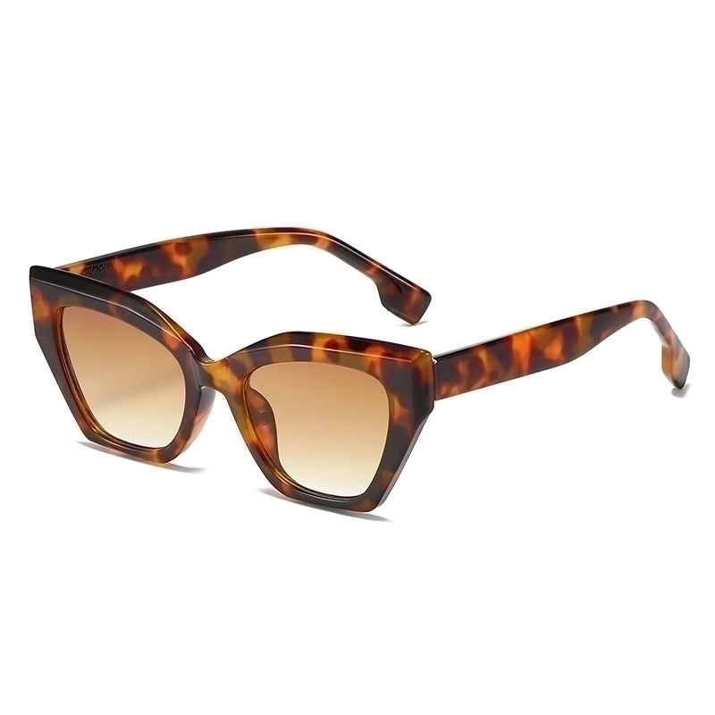 Fashion Plaid Ac Cat Eye Full Frame Women’s Sunglasses