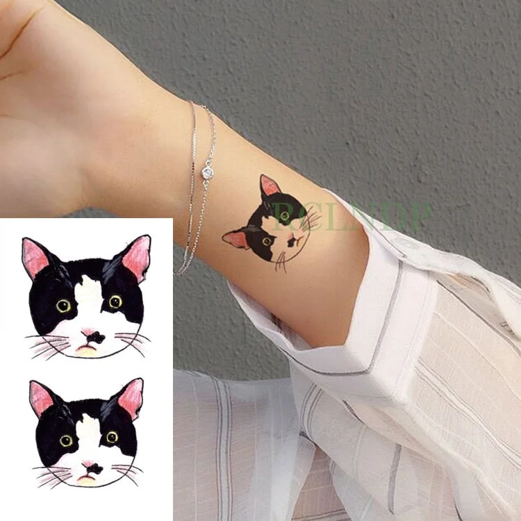 Waterproof Temporary Tattoo cute squirrel fox dog rabbit owl Cat animal fake tatto stickers flash tatoo for kids girl women lady