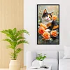 Diamond Painting - Full Round Drill - Cat and Flowers(Canvas|40*70cm)
