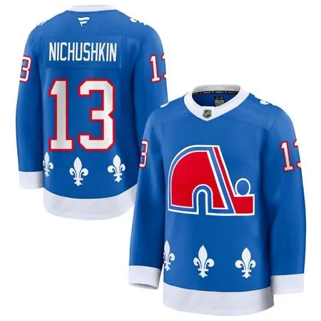 Men's Colorado Avalanche #13 Valeri Nichushkin Blue Alternate Heritage Premium Jersey