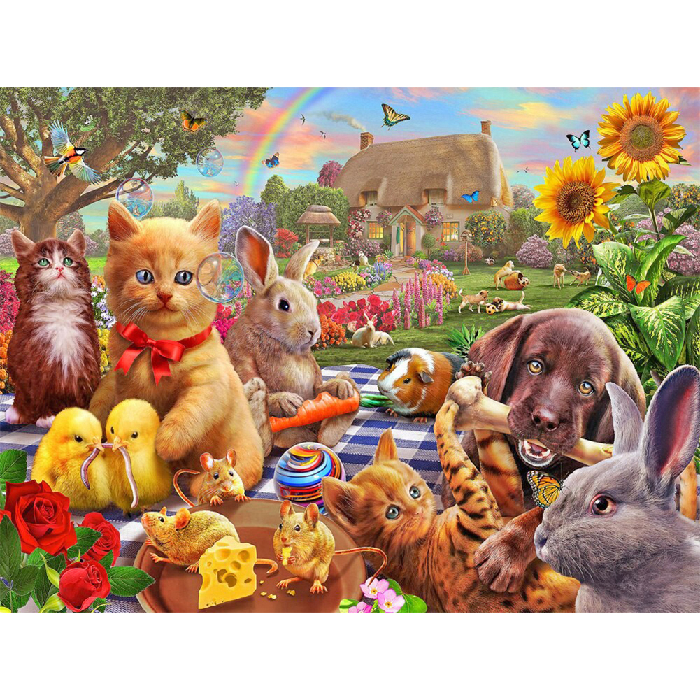 

Farm Animals - Round Drill Diamond Painting - 55*40CM, 501 Original