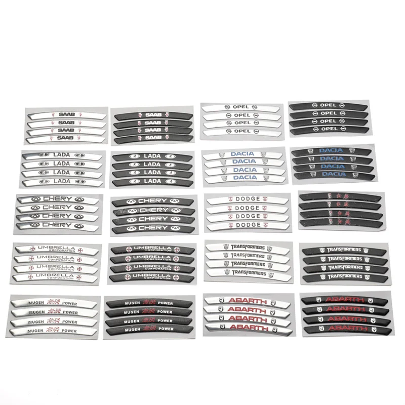 Car hub modified metal car label(4PCS)