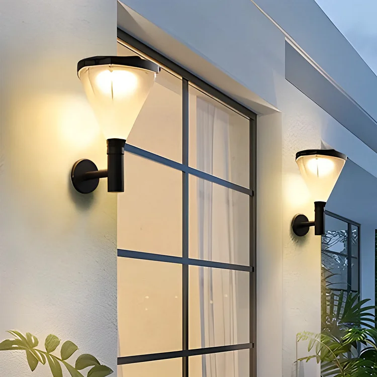 Geometric Waterproof LED Modern Outdoor Plug in Wall Lamp Wall Sconce Lighting - Appledas