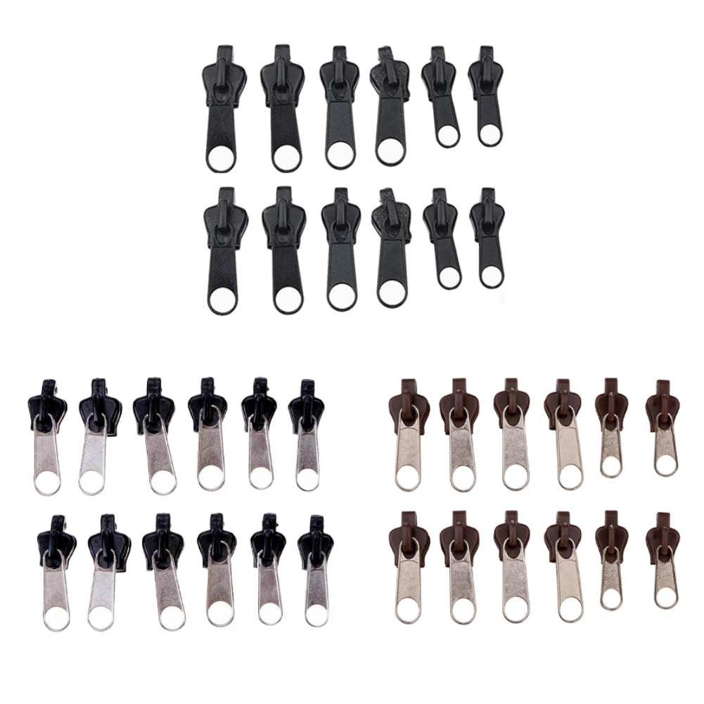 

12pcs Universal Zipper Slider Clothes Sleeping Bag Backpack Zip Replacement, Black, 501 Original