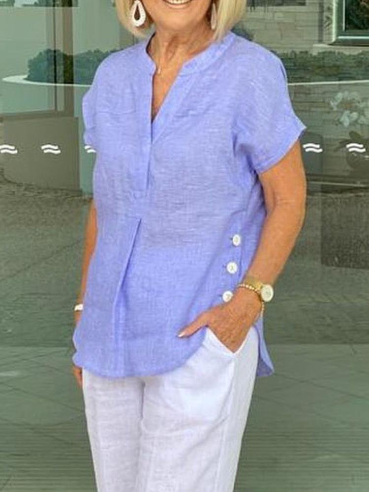 Cressia Side Button Top