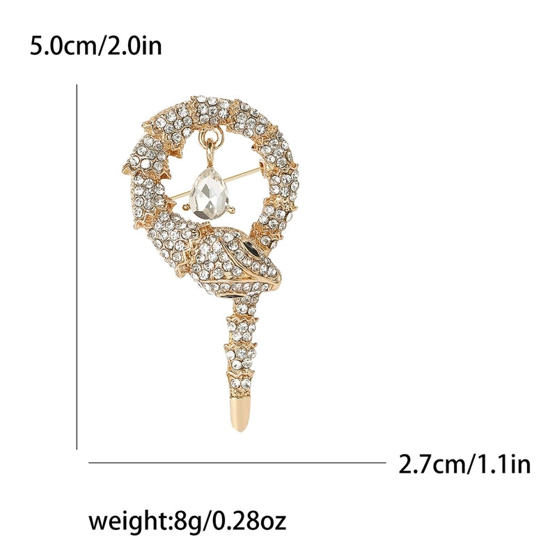 Lady Pin Snake Alloy Unisex Brooches